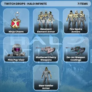 ⚡️ Halo Infinite Twitch Drops 👑 C9 OCT 24 [Total 7 Items]