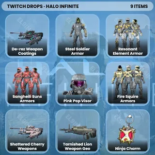 💜 Halo Infinite Twitch Drops 🧙‍♂️ C9 OCT 24 [Total 9 Items]