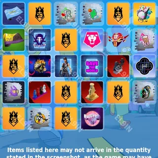👑 Fortnite Twitch Drops 💎 King's League [Total 28 Items]