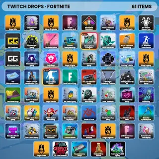 ✅ Fortnite Twitch Drops ✅ Solo FNCS  [Total 61 Items]