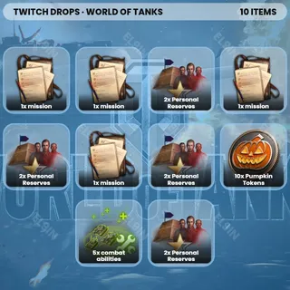 🧨 World of Tanks Twitch Drops 👑 WoT A Thrill Store #6 [Total 10 Items]