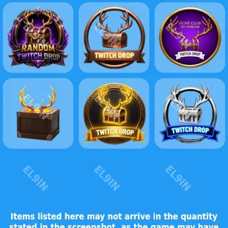 👑 Hunt Club On Stream Twitch Drops 💜 Hunt Club Week 3 1 of 2 [Total 6 Items]