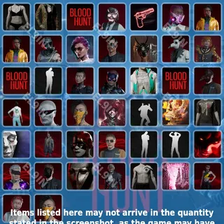 💜 Vampire: The Masquerade - Bloodhunt Twitch Drops 💜 Bloodhunt Ends Drops [Total 44 Items]
