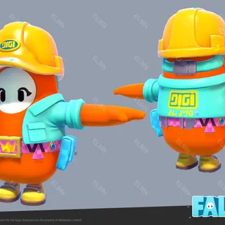 🌐【Fall Guys - Digi Costume】Epic 🧙‍♂️ Fresh New 👑 Fast delivery