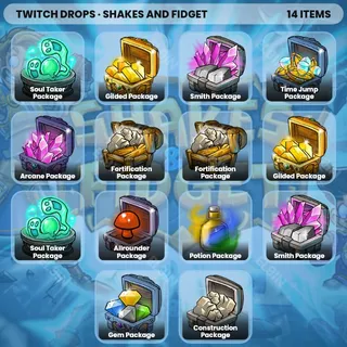💜 Shakes and Fidget Twitch Drops 🧙‍♂️ S&F Drops 1/3 [Total 14 Items]