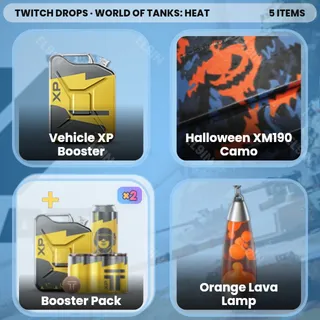 ✅ World of Tanks: HEAT Twitch Drops ✅ PGA Drops [Total 5 Items]