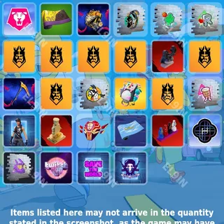 🌐 Fortnite Twitch Drops ⚡️ King's League [Total 28 Items]
