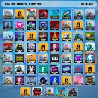✅ Fortnite Twitch Drops 🌌 Solo FNCS  [Total 61 Items]