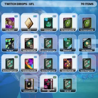 ❤️ UFL Twitch Drops 🌐 Oct #2 [Total 70 Items]