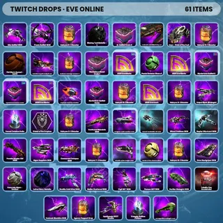 ⚡️ EVE Online Twitch Drops 🧨 Crimson Harvest Drop 6 [Total 61 Items]