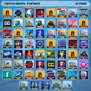 ❤️ Fortnite Twitch Drops 💎 Solo FNCS  [Total 61 Items]