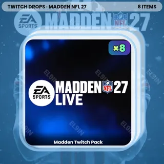 🧨 Madden NFL 27 Twitch Drops 👑 Madden Live [Total 8 Items]