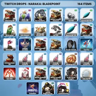 🌐 NARAKA: BLADEPOINT Twitch Drops ❤️ JS2 Weekly 10.26 [Total 164 Items]