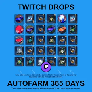 ✪👑【Rocket League】Twitch Drops ✪ Automatic farming 365 days