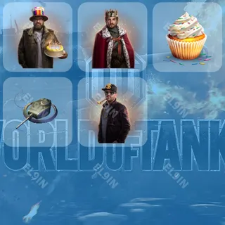 🧙‍♂️ World of Tanks Twitch Drops 🌌 Birthday KingBaby [Total 5 Items]