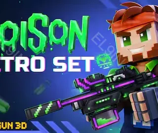 ⚡️【Pixel Gun 3D Poison Retro Set】Epic 🧨 Fresh New ⚡️ Fast delivery