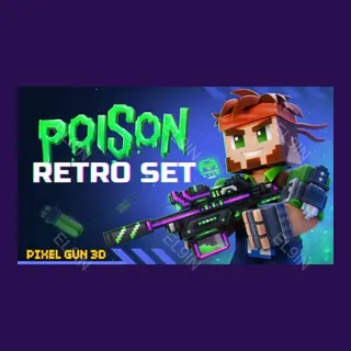 ⚡️【Pixel Gun 3D Poison Retro Set】Epic 💜 Fresh New ✅ Instant delivery
