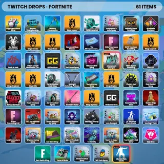 🧨 Fortnite Twitch Drops 👑 Solo FNCS  [Total 61 Items]