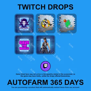 ✪⚡️【Fortnite】Twitch Drops ✪ Automatic farming 365 days