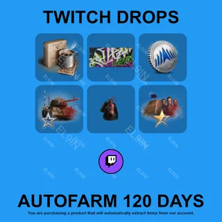 ✪⚡️【World of Tanks】Twitch Drops ✪ Automatic farming 120 days