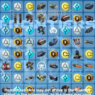 👑 War Robots: Frontiers Twitch Drops ✅ Anniversary Payload [Total 64 Items]