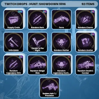 🌐 Hunt: Showdown 1896 Twitch Drops ⚡️ Hunt 1896 (Week 1, Pt. 1) [Total 92 Items]