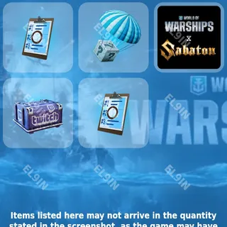 🌌 World of Warships Twitch Drops ⚡️ 15.2 Sabaton Mystery Drop [Total 5 Items]