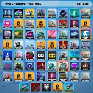 ⚡️ Fortnite Twitch Drops 👑 Solo FNCS  [Total 61 Items]
