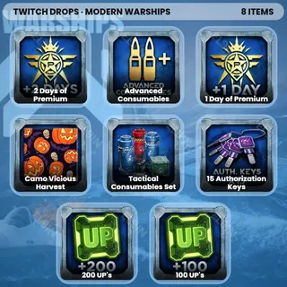 🧙‍♂️ Modern Warships Twitch Drops 🧨 Weekly Supply Drops #39 [Total 8 Items]