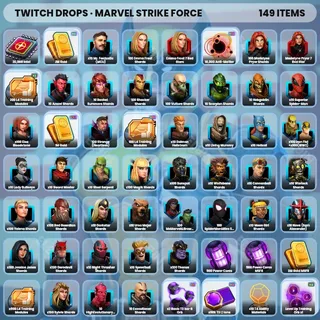 💜 MARVEL Strike Force Twitch Drops 🧨 MSF | Oct Week 5 [Total 149 Items]