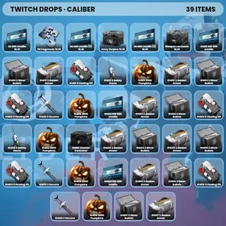 👑 Caliber Twitch Drops 🧨 S14D7 Shadow Arsenal [Total 39 Items]
