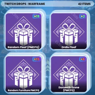 ❤️ Warframe Twitch Drops ❤️ PMCFQ - pyrah [Total 42 Items]