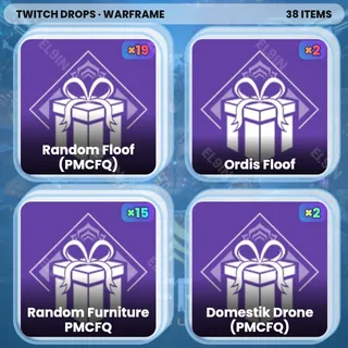 🌌 Warframe Twitch Drops ❤️ PMCFQ - theragingterror [Total 38 Items]