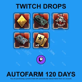 ✪👑【War Thunder】Twitch Drops ✪ Automatic farming 120 days