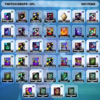 👑 UFL Twitch Drops ❤️ Oct #4 [Total 120 Items]