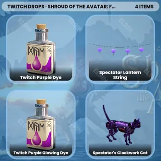 👑 Shroud of the Avatar: Forsaken Virtues Twitch Drops 👑 Spectator's Collection [Total 4 Items]