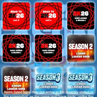 ✅ NBA 2K26 👑 Twitch Drops 🌐 Season 3 Locker Code [Total 9 Items]