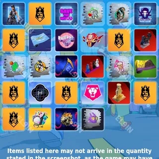 👑 Fortnite Twitch Drops ✅ King's League [Total 28 Items]