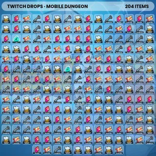 🌌 Mobile Dungeon Twitch Drops 💎 MD Drops Set 4 [Total 204 Items]