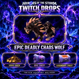HotS Xal'atath Launch Twitch Drops | 4/4 Full Set | Epic Deadly Chaos Wolf + Legendary Loot Chest + Epic Loot Chest + 1000 Gold