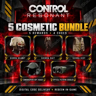 🔥 CONTROL Resonant | Sierra Helmet + Sierra Suit + Sierra Vest | Communications Department Headset + Optical Filtering Goggles