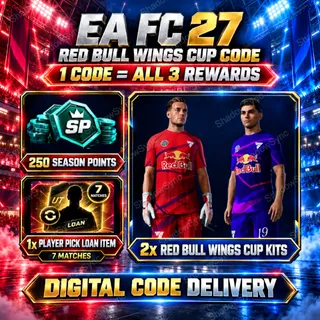🔥 EA SPORTS FC 27 Red Bull Wings Cup Code/Key | 2 Wings Cup Kits + 250 Season Points + 1-of-5 Player Pick Loan | Ultimate Team
