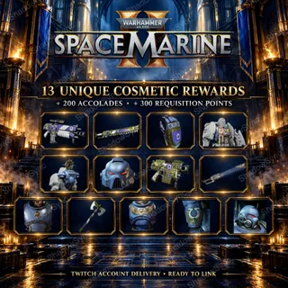 🔥 Warhammer 40K Space Marine 2 Twitch Drops | 13 Cosmetics | Victrix Honour Guard Gauntlet, Infiltrator Helmet, Iron Halo