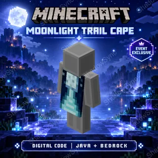 🔥 Minecraft Moonlight Trail Cape Code | Minecraft Experience Limited Edition | Java + Bedrock | Digital Code/Key
