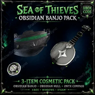Sea of Thieves Obsidian Banjo Pack Xbox Code | Obsidian Banjo + Obsidian Hull + Onyx Compass | Xbox Windows PC Steam