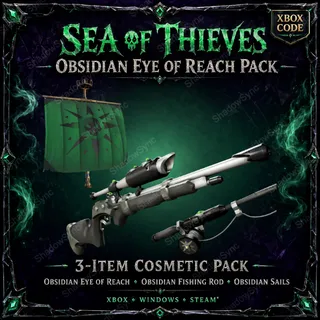 Sea of Thieves Obsidian Eye of Reach Pack Code | Obsidian Eye of Reach + Fishing Rod + Sails | 2023 Game Pass Perk | Xbox PC