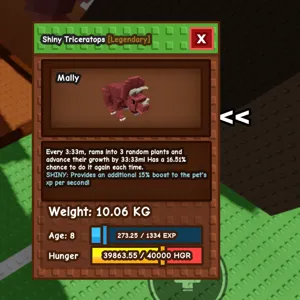 huge triceratops shiny