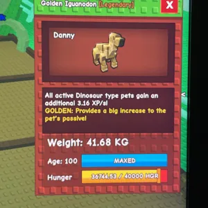 Huge gold iguanodon 41kg