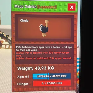 Mega ostrich 70kg*