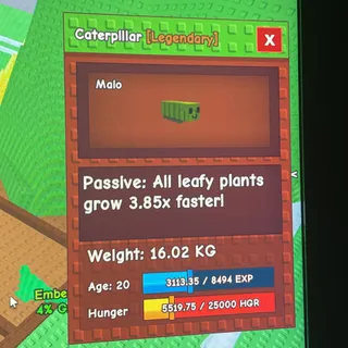 Huge caterpillar 58kg